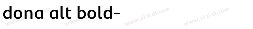 dona alt bold字体转换